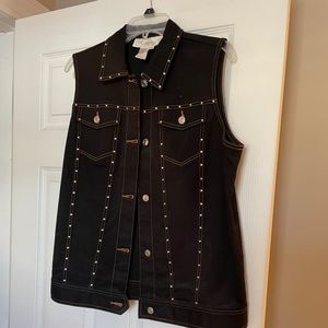 Beautiful demin black sleeveless vest